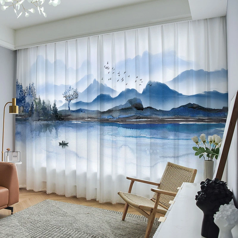 Custom 2023 New Light Opaque Chinese Voile Curtain Ink Landscape Painting Curtain Partition Decor Gauze Drape Big Size
Custom 2023 New Light Opaque Chinese Voile Curtain Ink Landscape Painting Curtain Partition Decor Gauze Drape Big Size