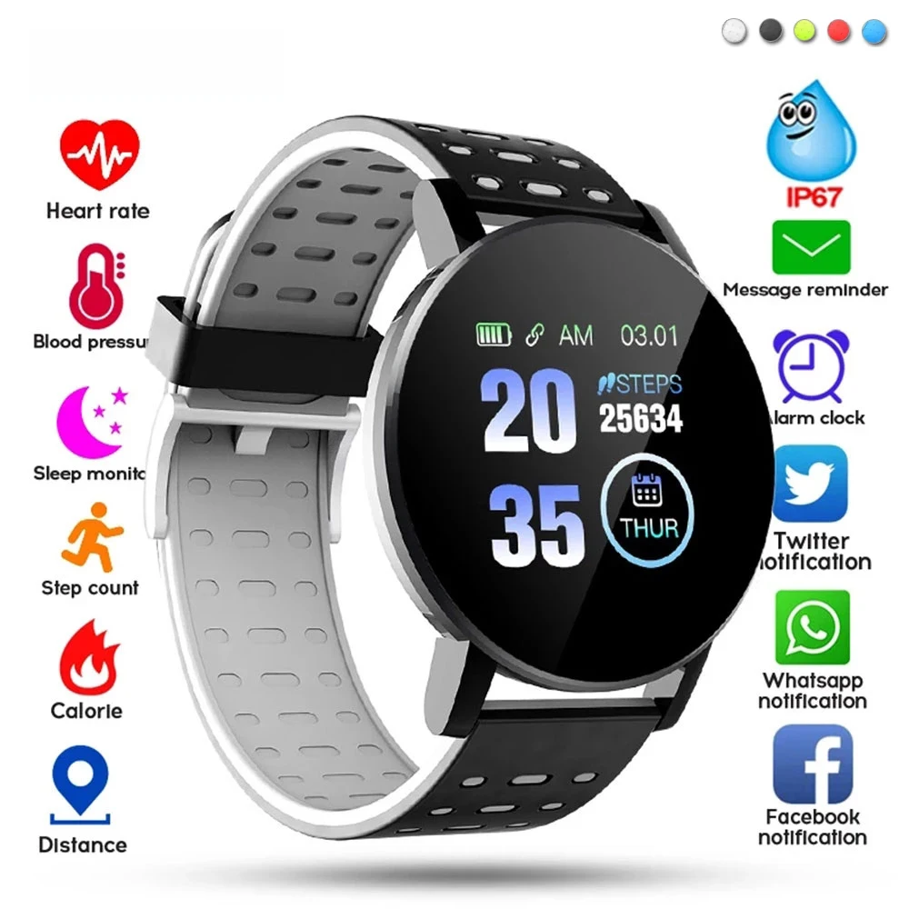 2022 119 Plus Smart Watch Men Blood Pressure Waterproof Sport Round Smartwatch Women Fitness Tracker Bracelet For Android IOS
2022 119 Plus Smart Watch Men Blood Pressure Waterproof Sport Round Smartwatch Women Fitness Tracker Bracelet For Android IOS