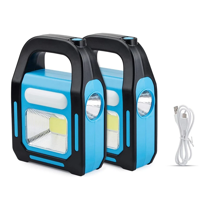 2 Pack 3 IN 1 Solar USB Rechargeable COB LED Camping Lantern,Waterproof Emergency Flashlight LED Light
2 Pack 3 IN 1 Solar USB Rechargeable COB LED Camping Lantern,Waterproof Emergency Flashlight LED Light