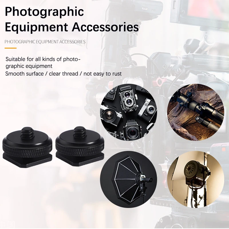 Профессиональная стойка-адаптер для внешней вспышки типа «Горячий башмак» с гаечками 1/4 дюйма 3/8 дюйма 
Профессиональная стойка-адаптер для внешней вспышки типа «Горячий башмак» с гаечками 1/4 дюйма 3/8 дюйма