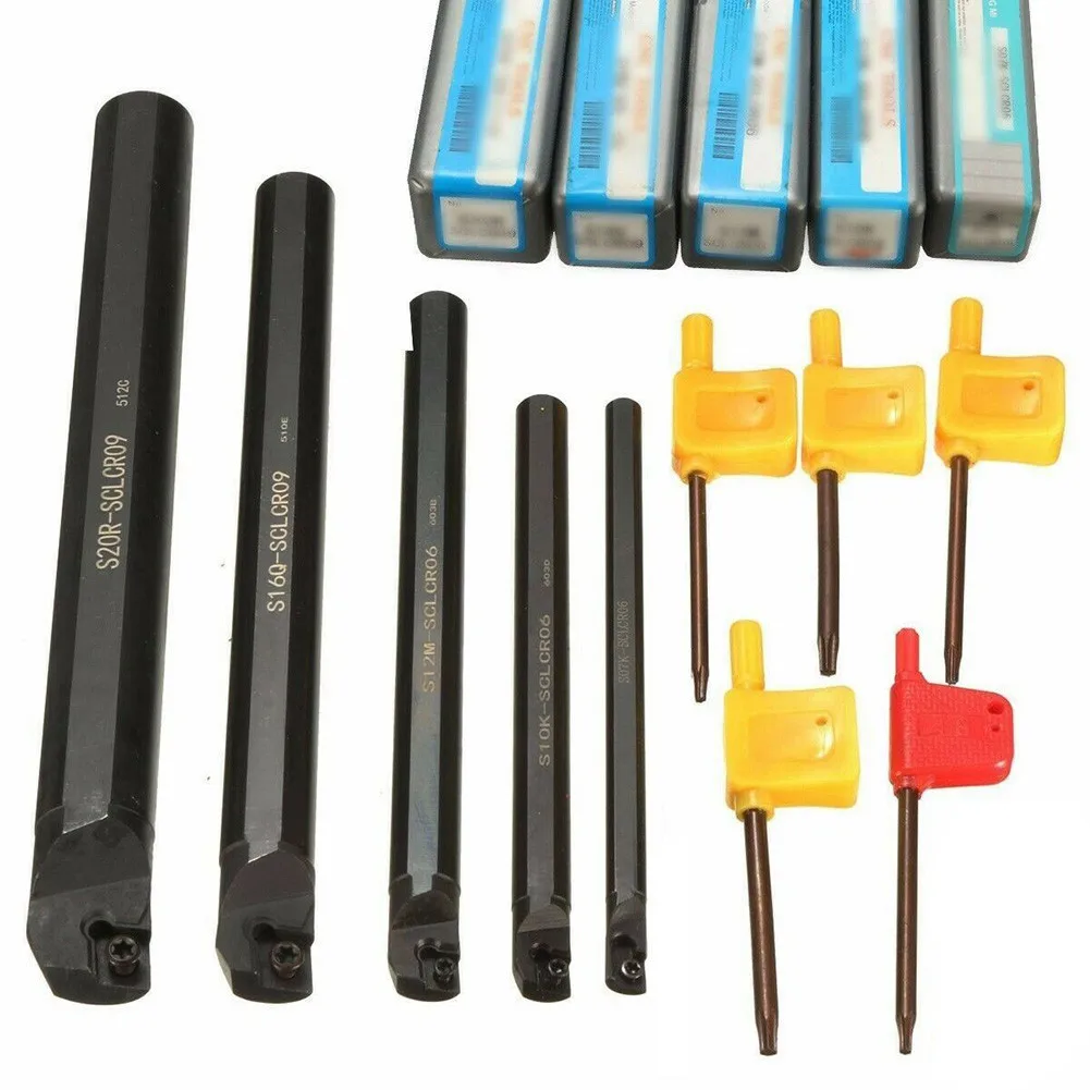 5pcs 7/10/12/16/20mm SCLCR09 Turning Tool Boring Bar Holder Insert For CCMT For Large Trimming Alloy Steel
5pcs 7/10/12/16/20mm SCLCR09 Turning Tool Boring Bar Holder Insert For CCMT For Large Trimming Alloy Steel