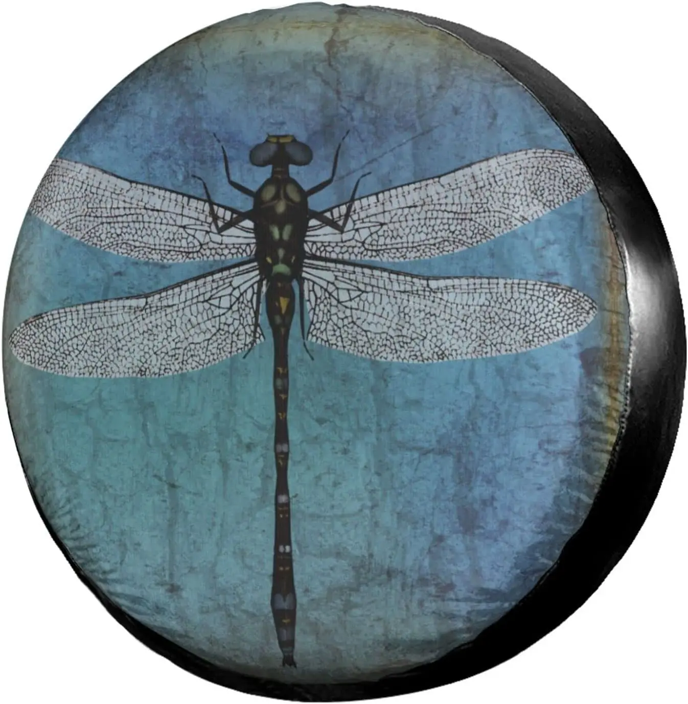 

Foruidea Grunge Vintage Old Dragonfly Bug Ombre Print Spare Tire Cover Waterproof Dust-Proof UV Sun Wheel Tire Cover Fit