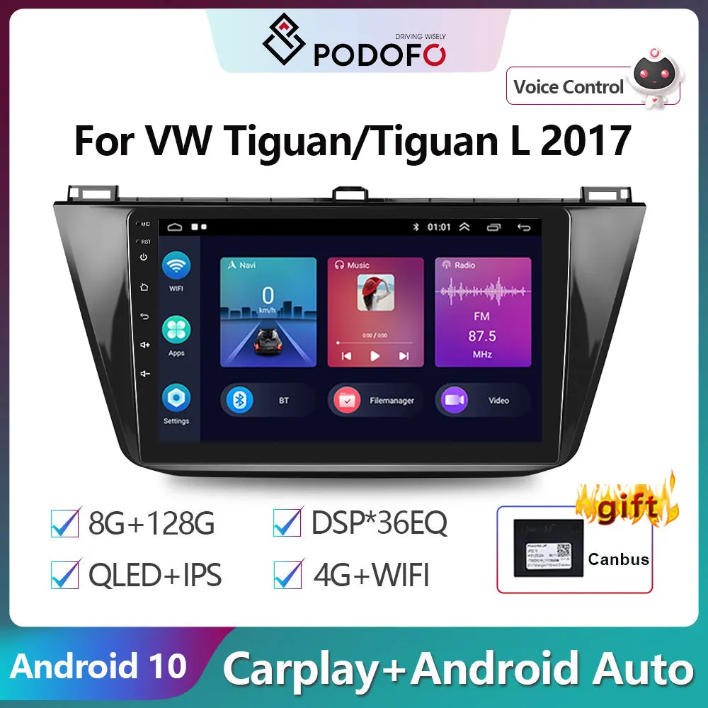 Радио Podofo Android 10,0 для Volkswagen Tiguan/Tiguan L 2017 GPS-навигация стерео плеер 2din стерео Carplay Авторадио
Радио Podofo Android 10,0 для Volkswagen Tiguan/Tiguan L 2017 GPS-навигация стерео плеер 2din стерео Carplay Авторадио