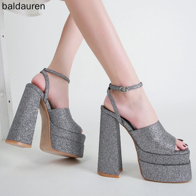 Baldauren Peep Toe Sandals Women Summer High Heel Platform Buckle Sandals Women's Big Size Satin Bling Hoof Heels Women's Pumps
Baldauren Peep Toe Sandals Women Summer High Heel Platform Buckle Sandals Women's Big Size Satin Bling Hoof Heels Women's Pumps
