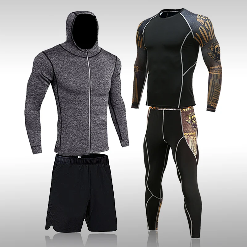 4 Pcs/Set New Top Quality Thermal Underwear Men Sets Compression Sports Suit Sweat Quick Drying Sportswear Breathable Tops Pants
4 Pcs/Set New Top Quality Thermal Underwear Men Sets Compression Sports Suit Sweat Quick Drying Sportswear Breathable Tops Pants
