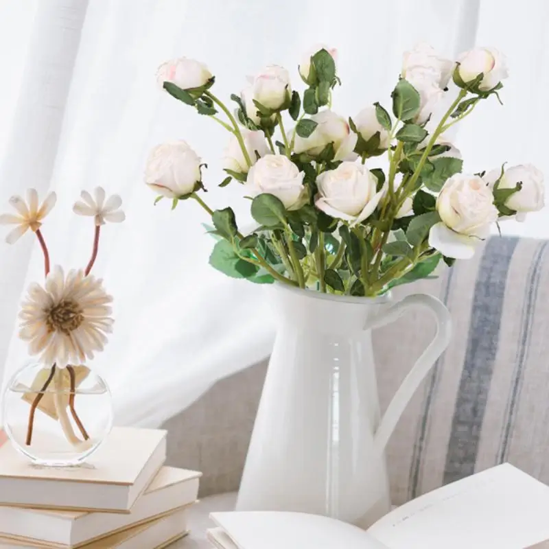 

Искусственные розы, 4 шт., 20 искусственных шелковых роз, искусственные розы для самостоятельного украшения свадебного букета, цветочные композиции, оформление искусственной розы