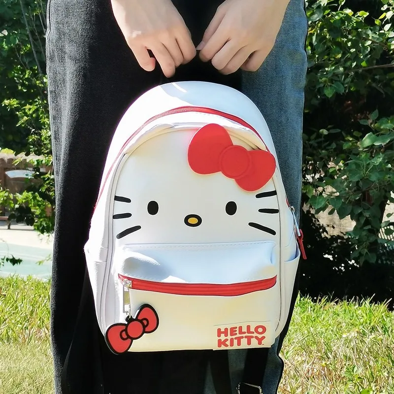 

Sanrio Hellokitty Cute Backpack Anime Action Figures Hello Kitty Children Girl Schoolbag College Students Casual Cartoon Handbag