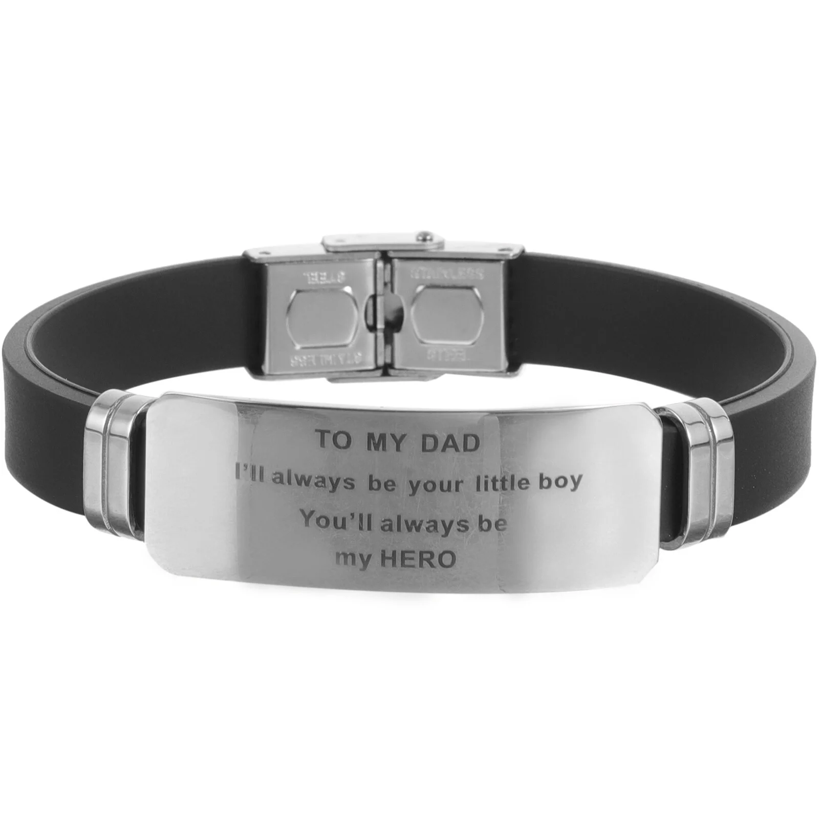 Mens Jewellery Bracelet Father's Day Gift Jewelry Metal 21.5x1.5cm Bangle Silica Gel Dad
Mens Jewellery Bracelet Father's Day Gift Jewelry Metal 21.5x1.5cm Bangle Silica Gel Dad