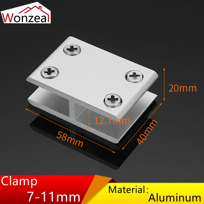 180 Degrees Glass Clip Clamp 7-11mm Plated Holder Brackets Clip Space Aluminum Shelf Support Rectangle Silver Hardware
180 Degrees Glass Clip Clamp 7-11mm Plated Holder Brackets Clip Space Aluminum Shelf Support Rectangle Silver Hardware