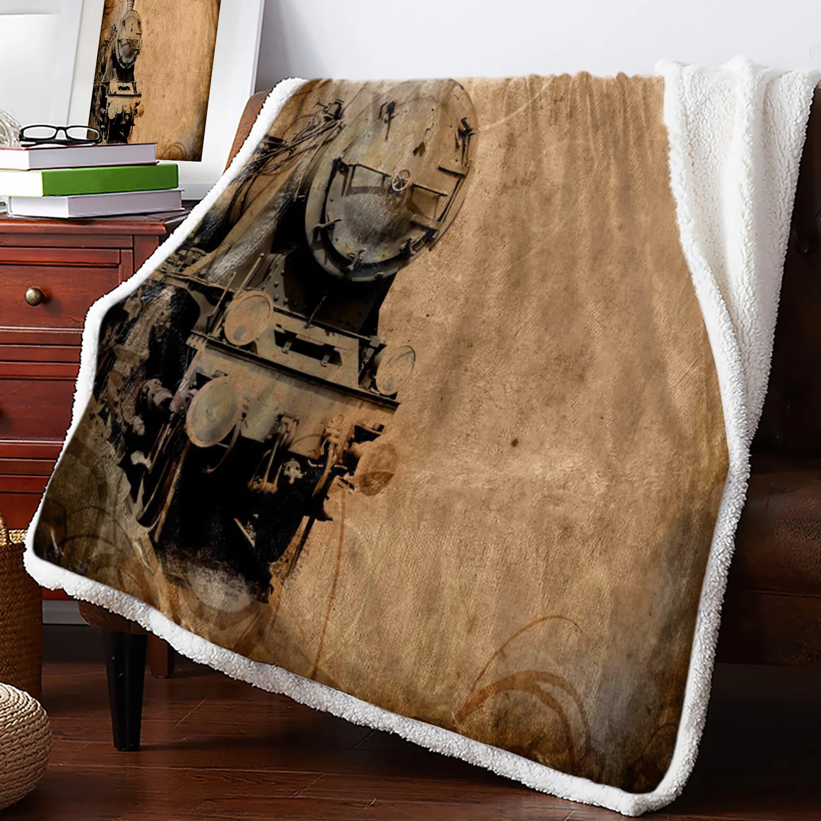 Retro Steam Train Fleece Blanket Blanket Office Sofa Supplies Blankets for Beds Warm Cashmere
Retro Steam Train Fleece Blanket Blanket Office Sofa Supplies Blankets for Beds Warm Cashmere