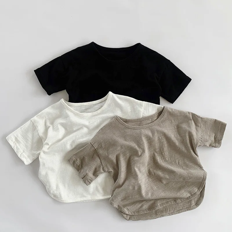 2022 Children New T-shirt Baby Boy Casual Cool Solid Short Sleeves Tops Toddler Girls Cotton Thin Simple Homewear T Shirt
2022 Children New T-shirt Baby Boy Casual Cool Solid Short Sleeves Tops Toddler Girls Cotton Thin Simple Homewear T Shirt