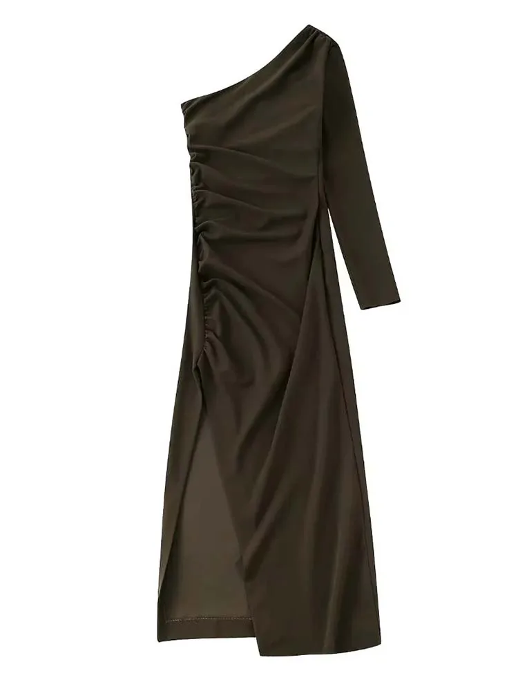 KLKXMYT TRAF Плиссированное длинное женское платье на одно плечо асимметричное платье с длинным рукавом Повседневные платья для женщин элегантн...
KLKXMYT TRAF Плиссированное длинное женское платье на одно плечо асимметричное платье с длинным рукавом Повседневные платья для женщин элегантн...