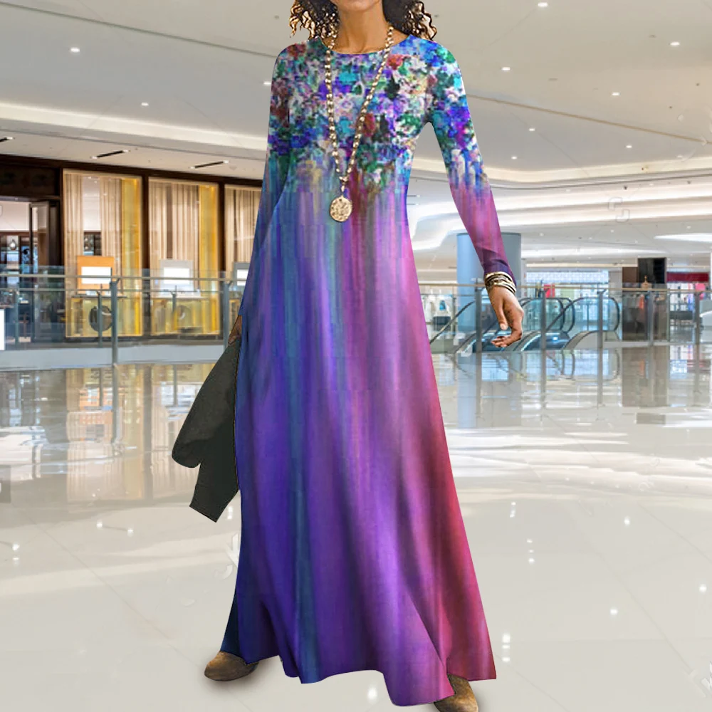 2021 Fashion Women Loose Vintage Printed Long Full Sleeve Dress Large Big Spring Casual Party Maxi Dresses Plus Sizes
2021 Fashion Women Loose Vintage Printed Long Full Sleeve Dress Large Big Spring Casual Party Maxi Dresses Plus Sizes