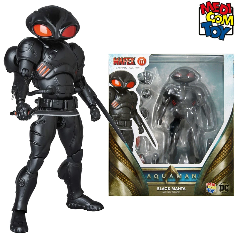 Оригинальная игрушка Medicom, модель MAFEX No 111 Black Manta Aquaman, аниме фигурка, коллекционные экшн-игрушки, подарки
Оригинальная игрушка Medicom, модель MAFEX No 111 Black Manta Aquaman, аниме фигурка, коллекционные экшн-игрушки, подарки