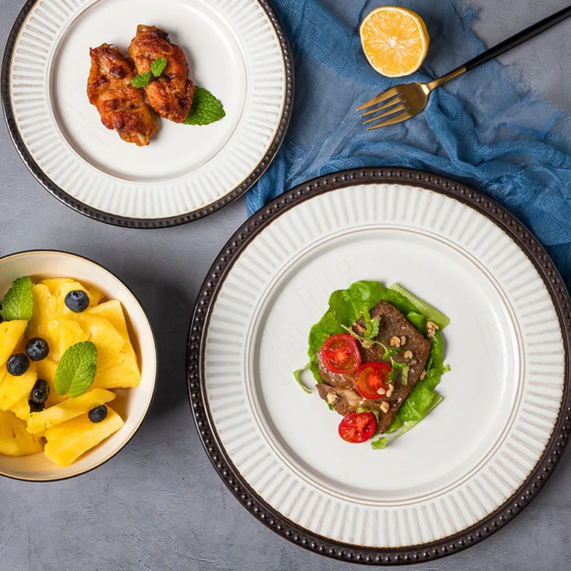 Northern Europe Ceramic Plate Dining Room Desktop Spaghetti Plates Creative Bead Decoration Dessert Organizer Kitchen Tableware
Northern Europe Ceramic Plate Dining Room Desktop Spaghetti Plates Creative Bead Decoration Dessert Organizer Kitchen Tableware