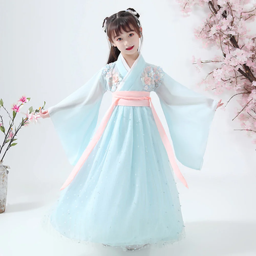 Ancient Chinese Costume Child Kid Fairy Dress Cosplay Hanfu Folk Dance Performance Clothing Chinese Traditional Dress for Girls
Ancient Chinese Costume Child Kid Fairy Dress Cosplay Hanfu Folk Dance Performance Clothing Chinese Traditional Dress for Girls