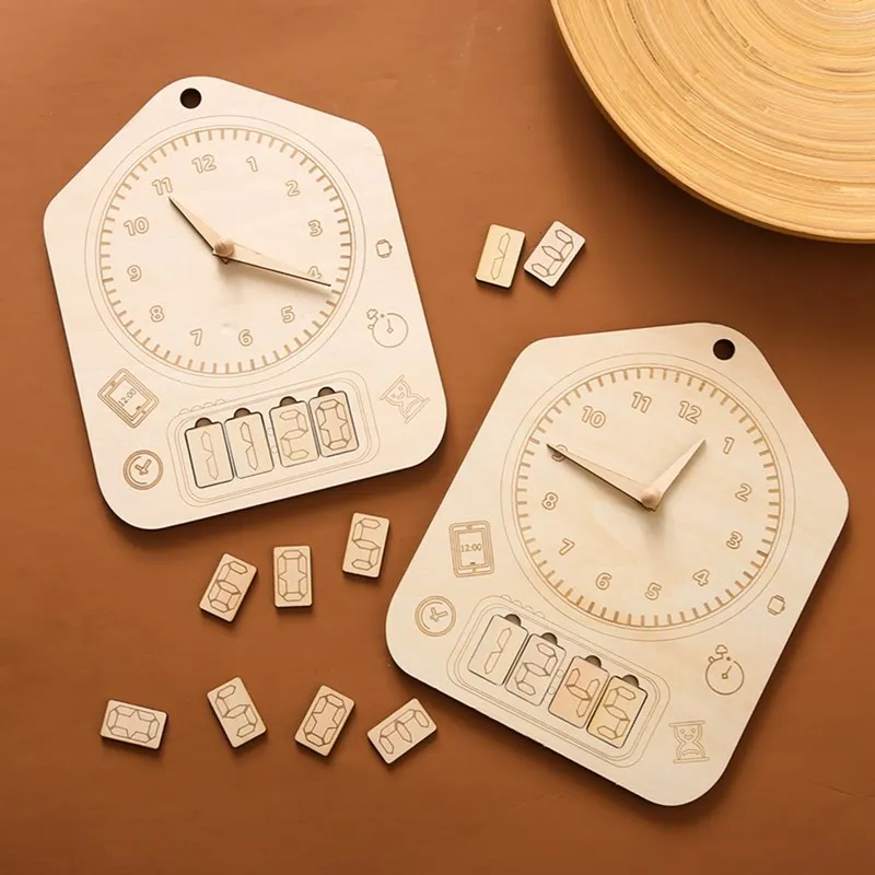 Baby Montessori Management Time Toy Wooden Clock Educational Cognition Clocks Toys Kids Inlaid Thin Wood Chips Early Game
Baby Montessori Management Time Toy Wooden Clock Educational Cognition Clocks Toys Kids Inlaid Thin Wood Chips Early Game