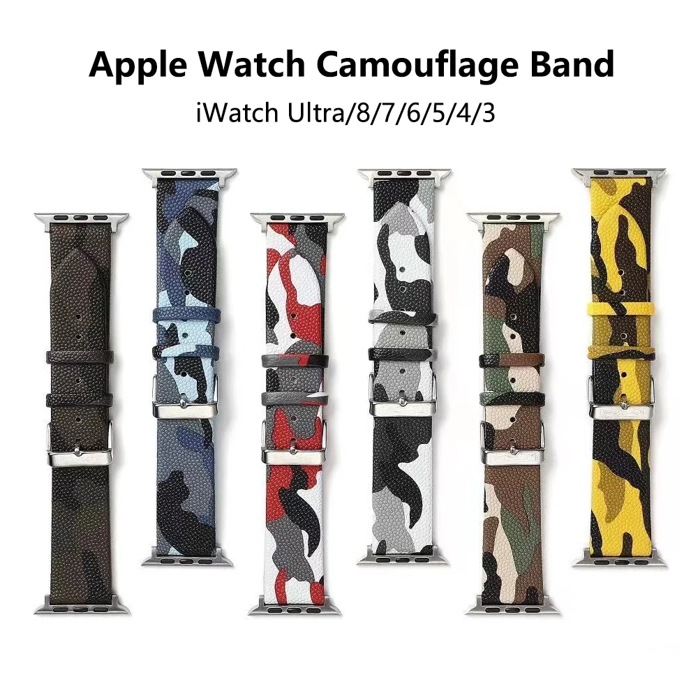 Ремешок из натуральной кожи для Apple watch band 44 мм 40 мм 45 мм 41 мм, камуфляжный браслет для наручных часов, correa iwatch series 8 7 6 se 5 4 3
Ремешок из натуральной кожи для Apple watch band 44 мм 40 мм 45 мм 41 мм, камуфляжный браслет для наручных часов, correa iwatch series 8 7 6 se 5 4 3