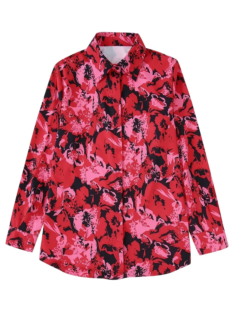 Женская винтажная рубашка с длинным рукавом, однобортная рубашка с отложным воротником и цветочным принтом, лето 2022
Женская винтажная рубашка с длинным рукавом, однобортная рубашка с отложным воротником и цветочным принтом, лето 2022