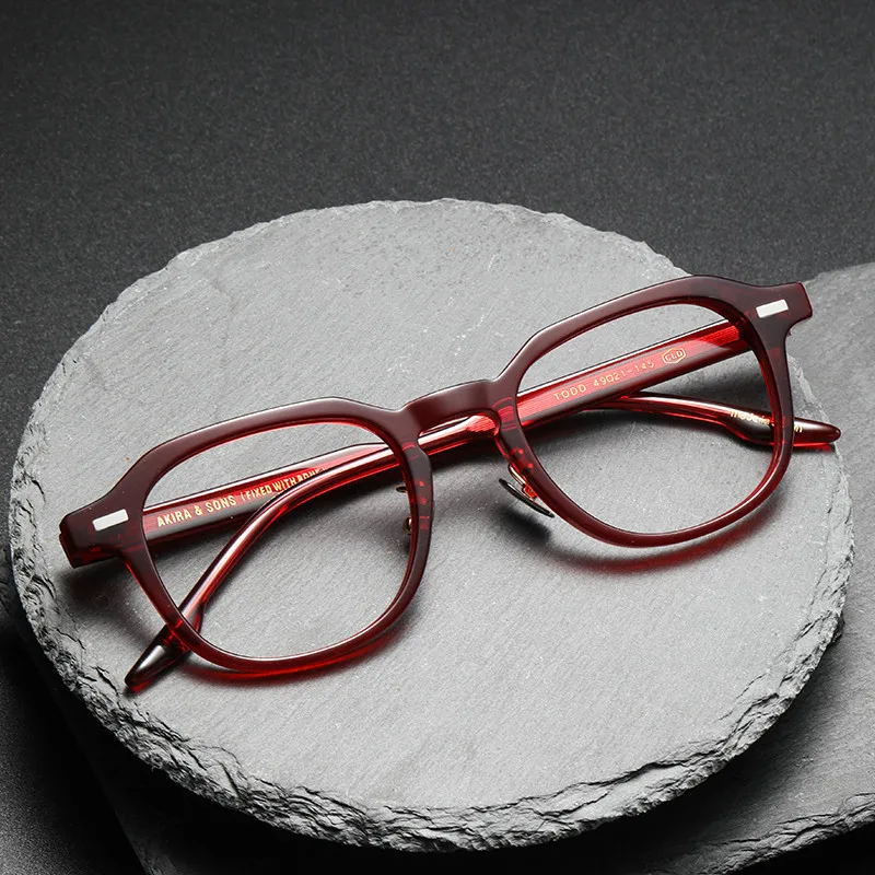 Eyeglow Handmade High Quality Personalized Square Wine Red Eyeglasses Women's Acetate Optical Glasses Frame for Men
Eyeglow Handmade High Quality Personalized Square Wine Red Eyeglasses Women's Acetate Optical Glasses Frame for Men