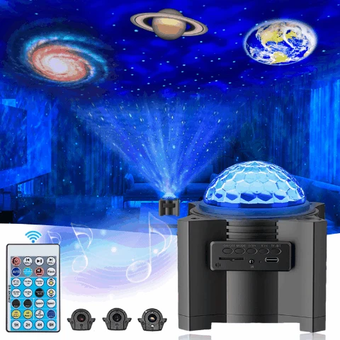 

Starry Sky Projection Light LED Northern Lights Projector Star Ocean Space Atmosphere Bluetooth Water Pattern Small Night Light