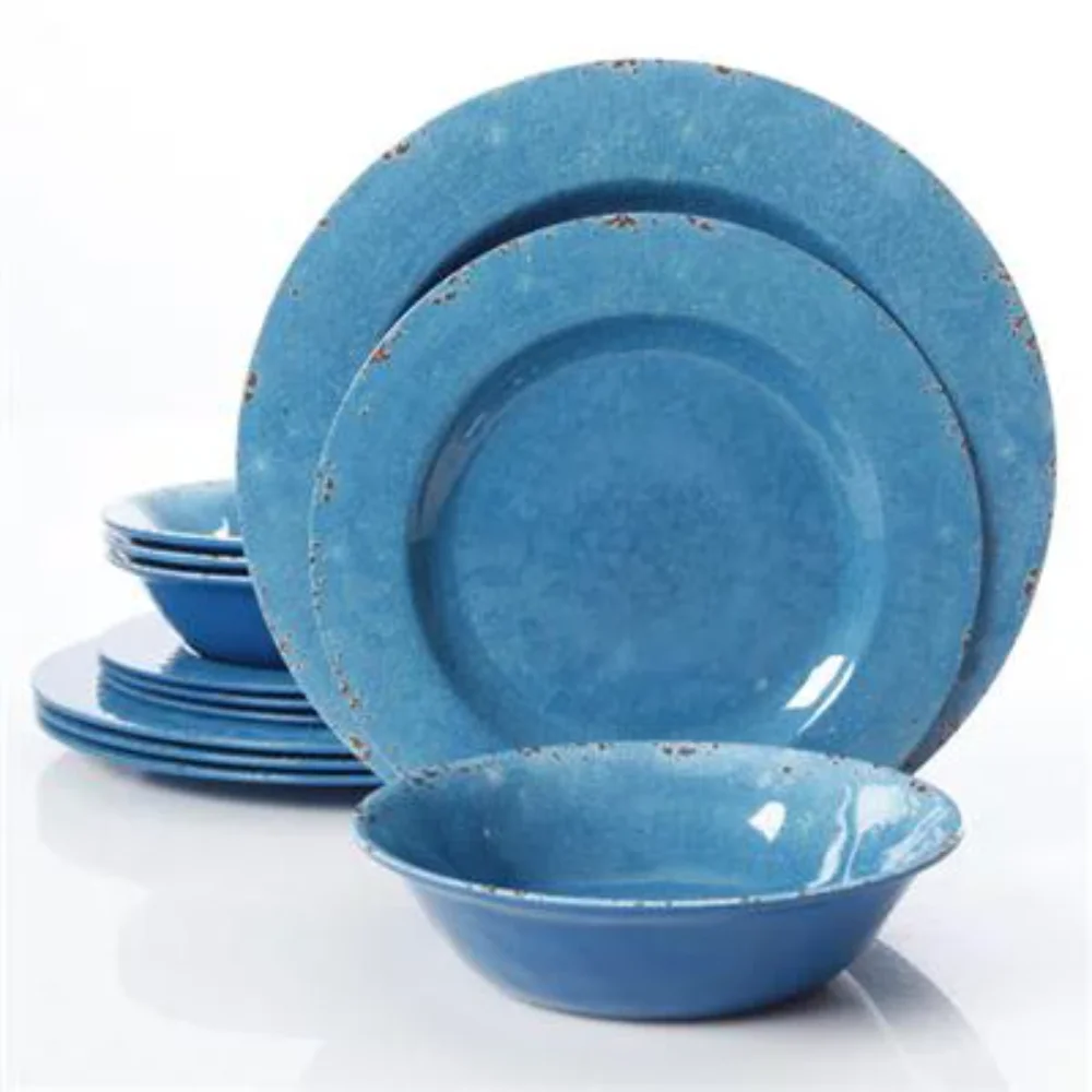Studio California Mauna 12 Piece Melamine Dinnerware Set in Blue Crackle Look Decal
Studio California Mauna 12 Piece Melamine Dinnerware Set in Blue Crackle Look Decal