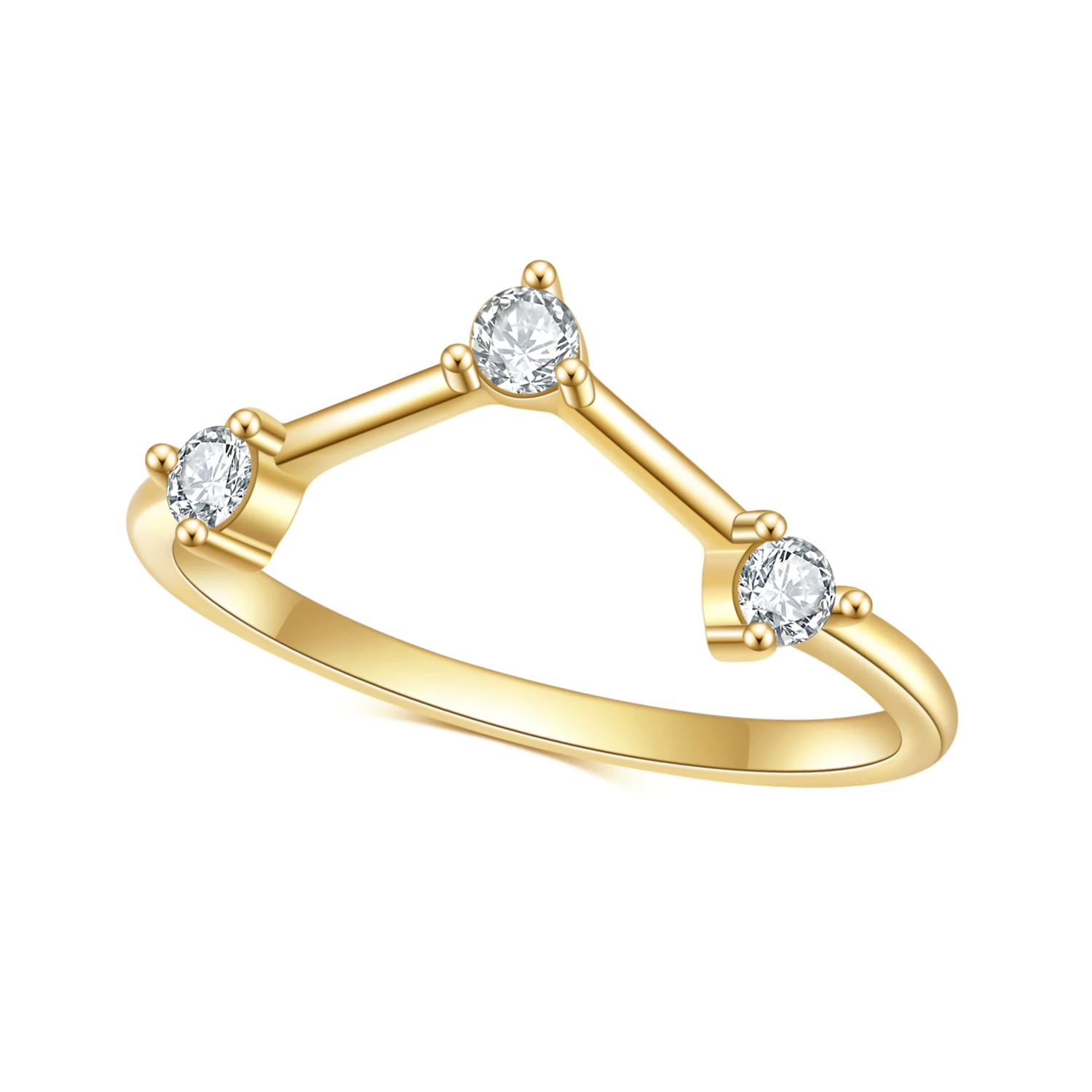 GEM'S BALLET 585 14K 10K 18K Gold 925 Silver Ring 0.18Ct Colorless Round Cut Moissanite Tiara Matching Wedding Ring For Women
GEM'S BALLET 585 14K 10K 18K Gold 925 Silver Ring 0.18Ct Colorless Round Cut Moissanite Tiara Matching Wedding Ring For Women