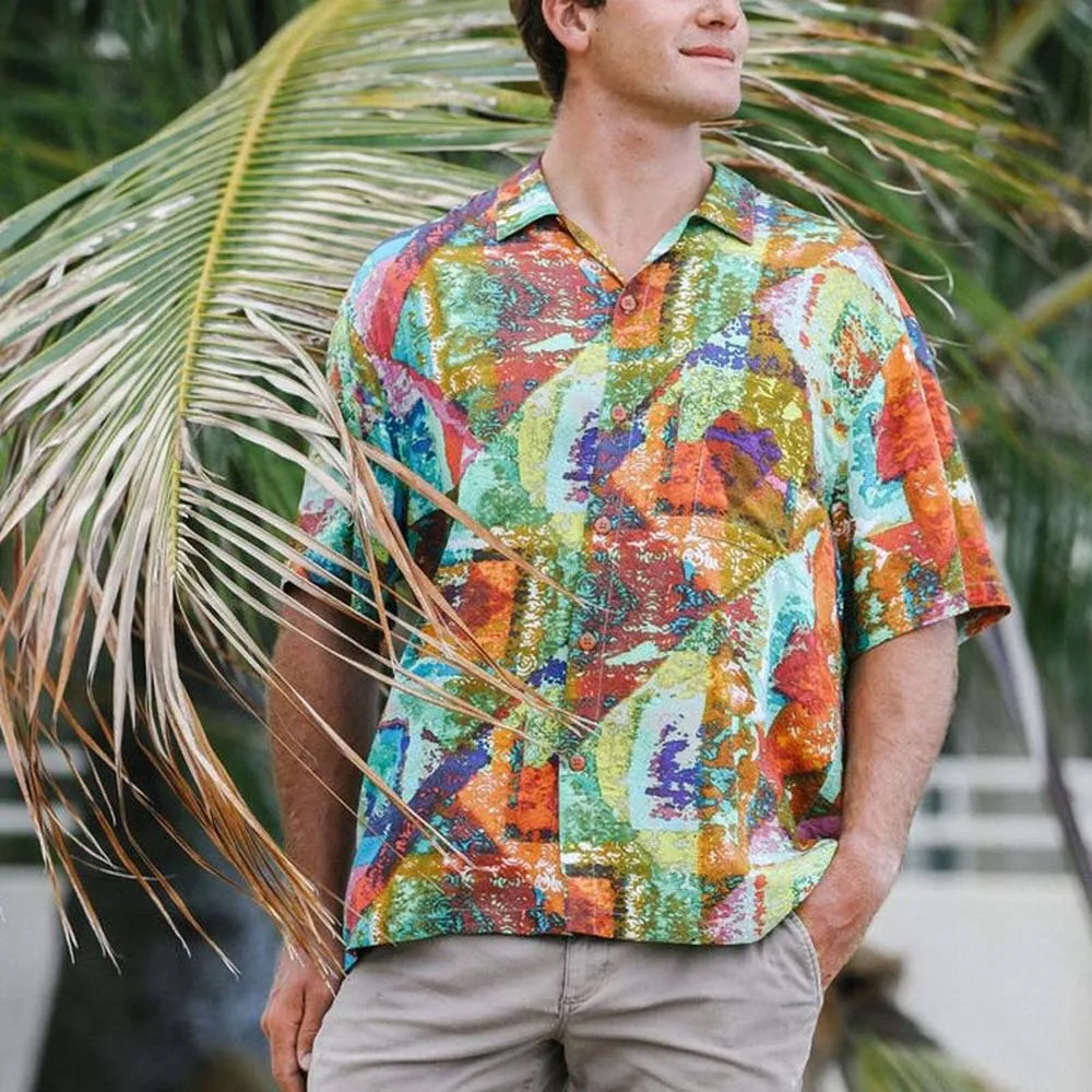 Fashion Men Leisure Shirt Casual Oversize Short Sleeve Floral Printing Patchwork Lapel Western Style Spring Summer Shirt For Men
Fashion Men Leisure Shirt Casual Oversize Short Sleeve Floral Printing Patchwork Lapel Western Style Spring Summer Shirt For Men