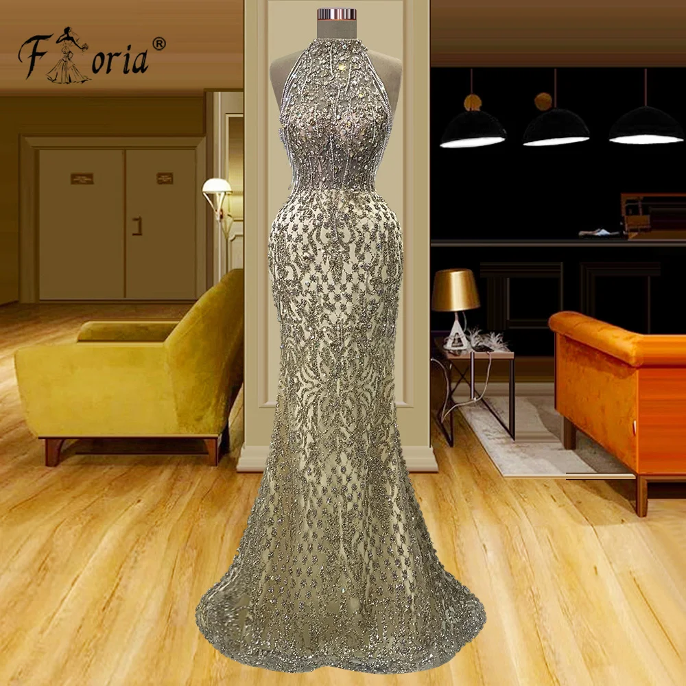 Exquisite Unique Dubai Champagne High Neck Prom Dress Beaded Crystal Tassels Sleeveless Mermaid Celebrity Couture Pageant Gowns
Exquisite Unique Dubai Champagne High Neck Prom Dress Beaded Crystal Tassels Sleeveless Mermaid Celebrity Couture Pageant Gowns