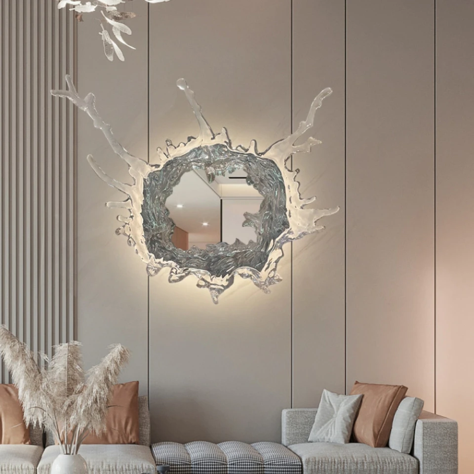 Modern Living Room Background Wall Lamp Creative Water Flower Mirror Hotel Villa Entrance Art Decoration Atmosphere Lamp Fixture
Modern Living Room Background Wall Lamp Creative Water Flower Mirror Hotel Villa Entrance Art Decoration Atmosphere Lamp Fixture