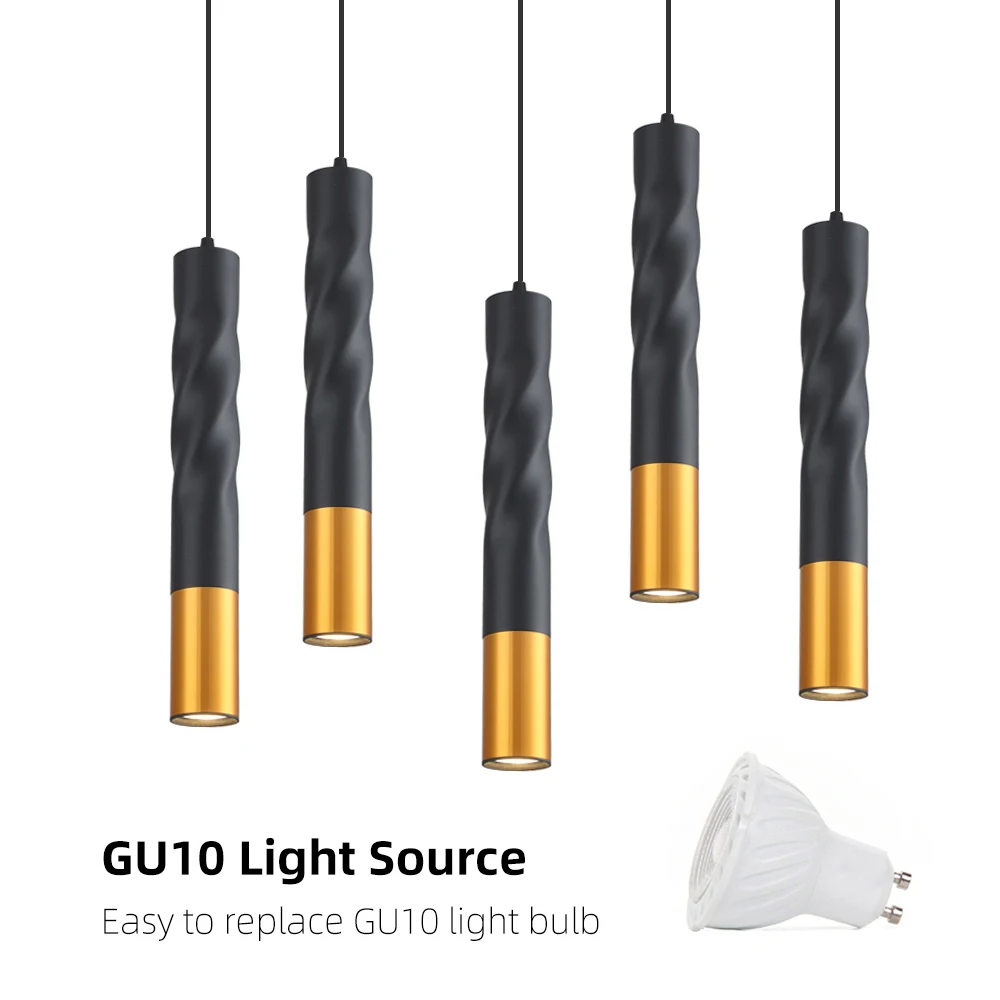 Creative Replaceable GU10 LED Pendant Lamp Hanging Kitchen Island Dining Room Shop Bar Counter Decoration Cylinder Pipe Lights
Creative Replaceable GU10 LED Pendant Lamp Hanging Kitchen Island Dining Room Shop Bar Counter Decoration Cylinder Pipe Lights