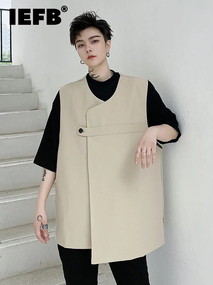 IEFB Asymmetric Structure Vest Single Button Solid Color Men 2022 Autumn Summer New Fashion Tide Casual Coat 9A2410
IEFB Asymmetric Structure Vest Single Button Solid Color Men 2022 Autumn Summer New Fashion Tide Casual Coat 9A2410