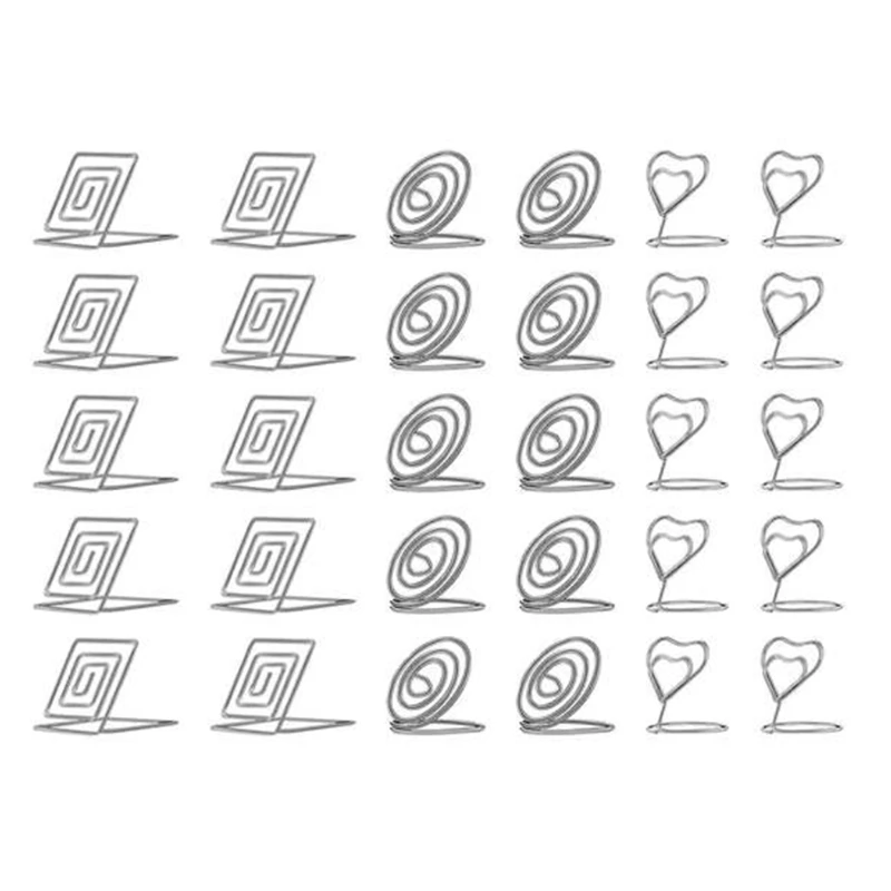 30 Pieces Table Card Holder Wire Place Card Holder Menu Holder Photo Holder Clips Card Stand For Weddings,Dinner Party
30 Pieces Table Card Holder Wire Place Card Holder Menu Holder Photo Holder Clips Card Stand For Weddings,Dinner Party
