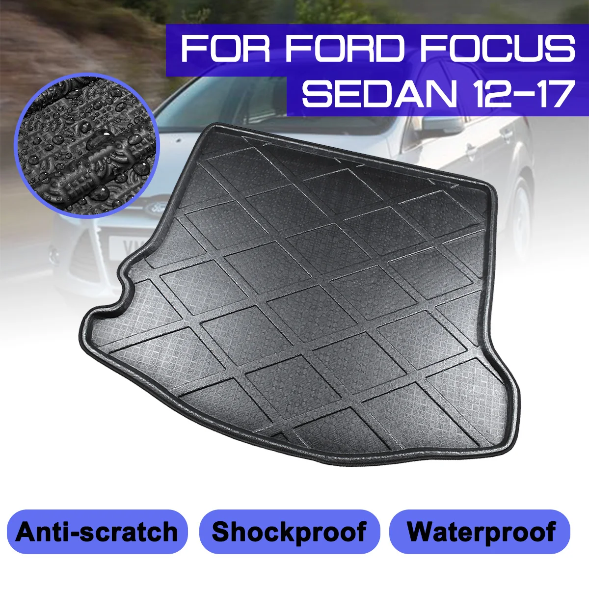 Car Floor Mats Rear Trunk Boot Mat Waterproof Carpet Anti Mud Tray Cargo Liner For Ford Focus Sedan 2012-2013 2014 2015-2017
Car Floor Mats Rear Trunk Boot Mat Waterproof Carpet Anti Mud Tray Cargo Liner For Ford Focus Sedan 2012-2013 2014 2015-2017