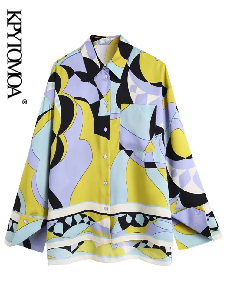 KPYTOMOA Women Fashion With Pocket Printed Loose Shirts Vintage Long Sleeve Button-up Female Blouses Blusas Chic Tops
KPYTOMOA Women Fashion With Pocket Printed Loose Shirts Vintage Long Sleeve Button-up Female Blouses Blusas Chic Tops