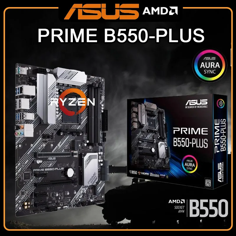 Socket AM4 Asus PRIME B550-PLUS Motherboard DDR4 128GB PCI-E 4.0 USB3.2 AMD B550 Placa-mãe ATX For Ryzen 5 3500 3700X cpus
Socket AM4 Asus PRIME B550-PLUS Motherboard DDR4 128GB PCI-E 4.0 USB3.2 AMD B550 Placa-mãe ATX For Ryzen 5 3500 3700X cpus