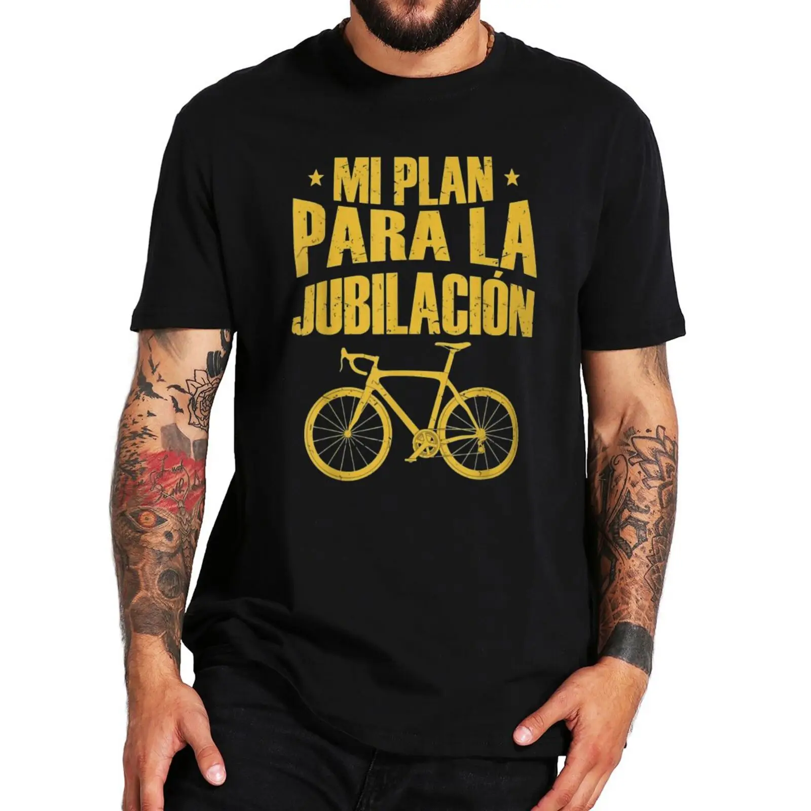 Cyclists Men's Tshirt With Spanish Text My Plan For Retirement Funny Homme Camiseta For Bike Lover T-Shirt 100% Cotton
Cyclists Men's Tshirt With Spanish Text My Plan For Retirement Funny Homme Camiseta For Bike Lover T-Shirt 100% Cotton