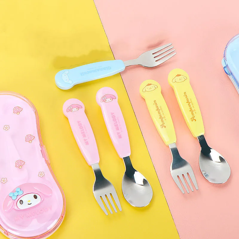 Kawaii Sanrio Mymelody Cinnamoroll Stainless Steel Portable Cutlery Spoon Fork Travel Set Anime Cute Kitchen Accessories Gifts
Kawaii Sanrio Mymelody Cinnamoroll Stainless Steel Portable Cutlery Spoon Fork Travel Set Anime Cute Kitchen Accessories Gifts