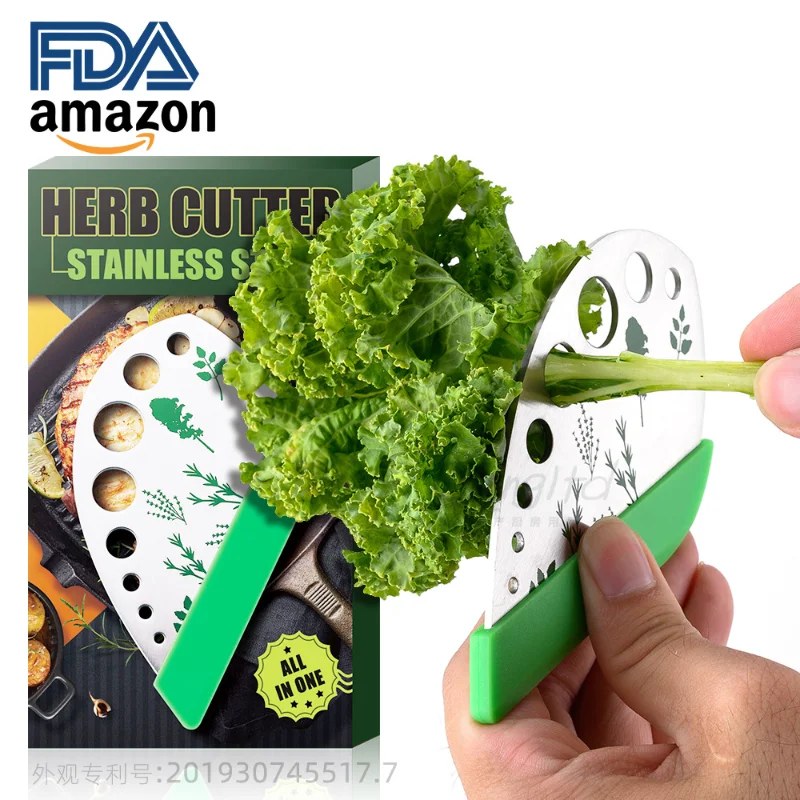 

Herb Stripper9 Holes Herb Cutter with Safe Cover Stainless Steel Tool Leaf Stripper for Vegetable Sand Stems Herb Rosemary Mint