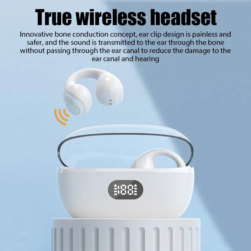 KW52New Transparent Warehouse Ear Clip Bluetooth Headset with Digital Display and Noise Reduction Bone Conduction Non Invasive
KW52New Transparent Warehouse Ear Clip Bluetooth Headset with Digital Display and Noise Reduction Bone Conduction Non Invasive