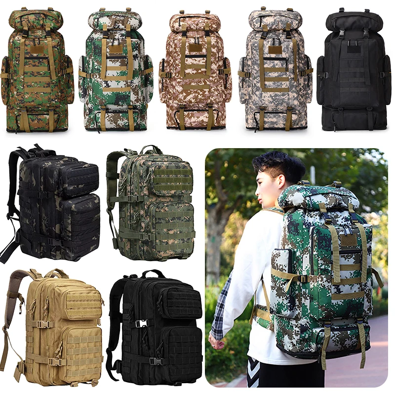 45l Big Men Women Backpack Large Capacity Camouflage Backpack Unisex Rucksack Hiking 1000d Waterproof for Travel Work for Sports
45l Big Men Women Backpack Large Capacity Camouflage Backpack Unisex Rucksack Hiking 1000d Waterproof for Travel Work for Sports