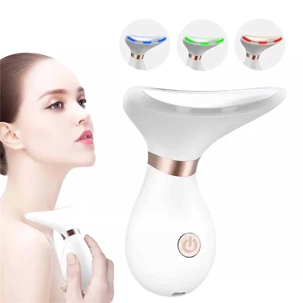 

Neck Face Lifting Tool Massager LED Photon EMS Thermal Aging Wrinkle Anti Massage Micro-current Remover Lines Neck Remove S9P0