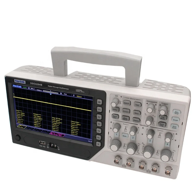 Hantek DSO4204B USB Oscilloscopes Digital 4Channels 200Mhz 1GS/s Sample Rate PC LDC Display Electric Osciloscopio 7 Inch 64K
Hantek DSO4204B USB Oscilloscopes Digital 4Channels 200Mhz 1GS/s Sample Rate PC LDC Display Electric Osciloscopio 7 Inch 64K