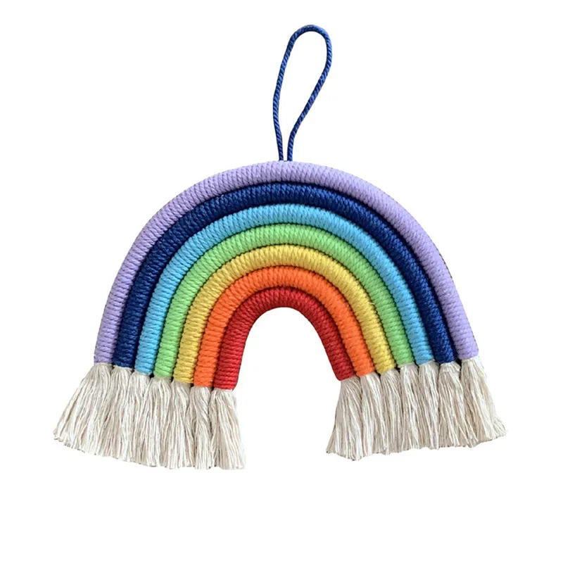 Hand-woven Seven Cotton Ropes Rainbow Pendant Kid's Room Decor Wall Hanging Decor INS Macrame Room Decor
Hand-woven Seven Cotton Ropes Rainbow Pendant Kid's Room Decor Wall Hanging Decor INS Macrame Room Decor