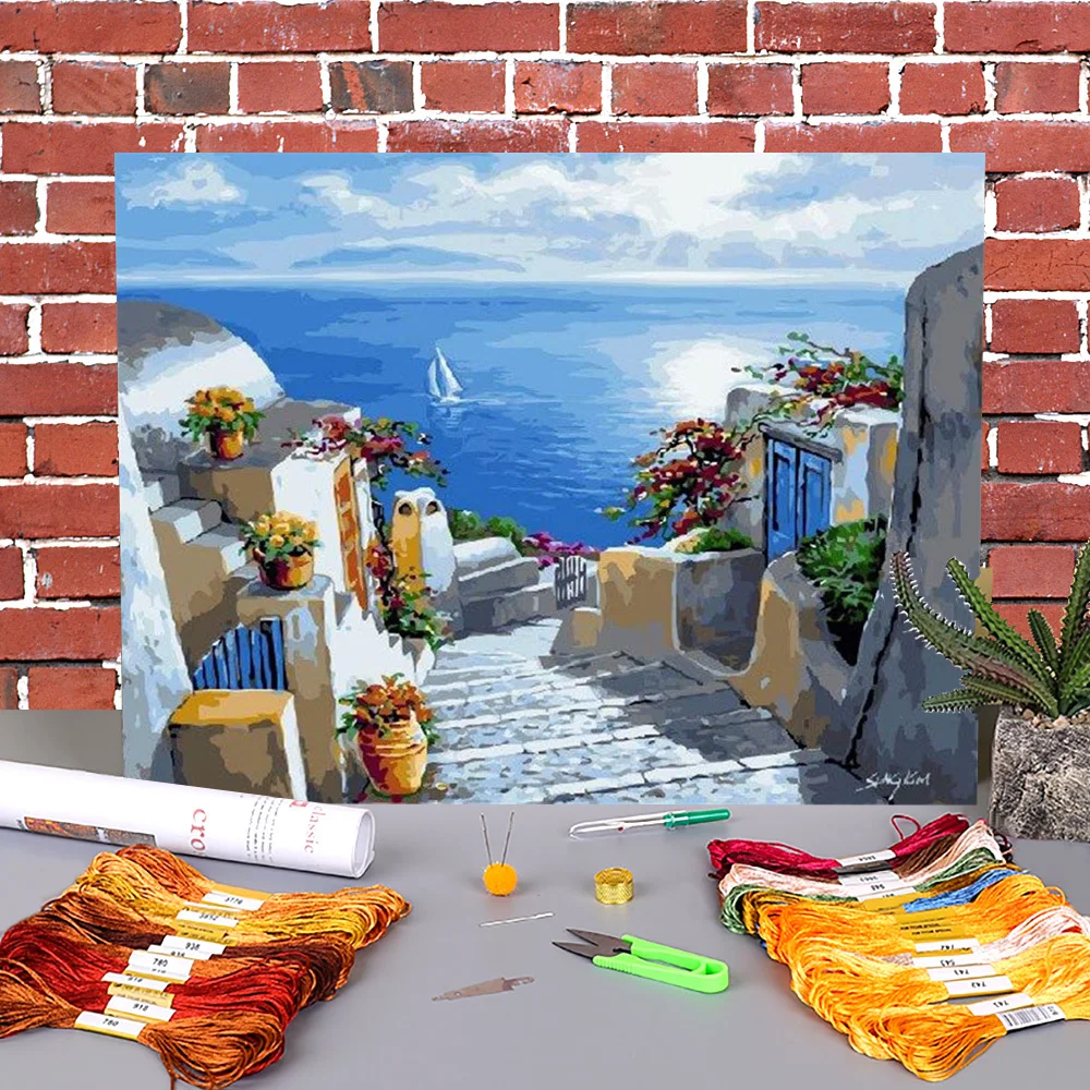 Landscape Printed 11CT Cross-Stitch DIY Embroidery Complete Kit DMC Threads Craft Handmade Sewing Needlework Needle Wholesale
Landscape Printed 11CT Cross-Stitch DIY Embroidery Complete Kit DMC Threads Craft Handmade Sewing Needlework Needle Wholesale