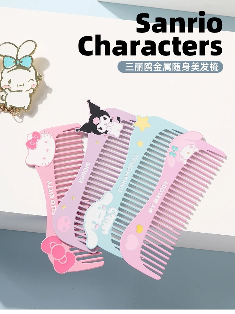 Sanrio Anime Peripheral Kawa Cute Cartoon Cinnamon Roll My Melody Kulomi Metal Hair Comb Creative Portable Comb Gift Wholesale
Sanrio Anime Peripheral Kawa Cute Cartoon Cinnamon Roll My Melody Kulomi Metal Hair Comb Creative Portable Comb Gift Wholesale
