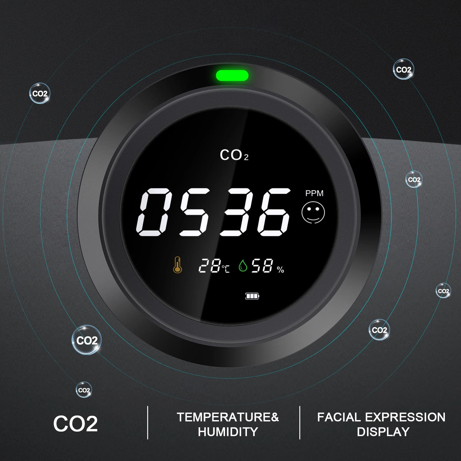Carbon Dioxide Detector Gas Analyzer Multifunctional Air Quality Monitor CO2 Gas Detector HCHO Temperature and Humidity Meter
Carbon Dioxide Detector Gas Analyzer Multifunctional Air Quality Monitor CO2 Gas Detector HCHO Temperature and Humidity Meter