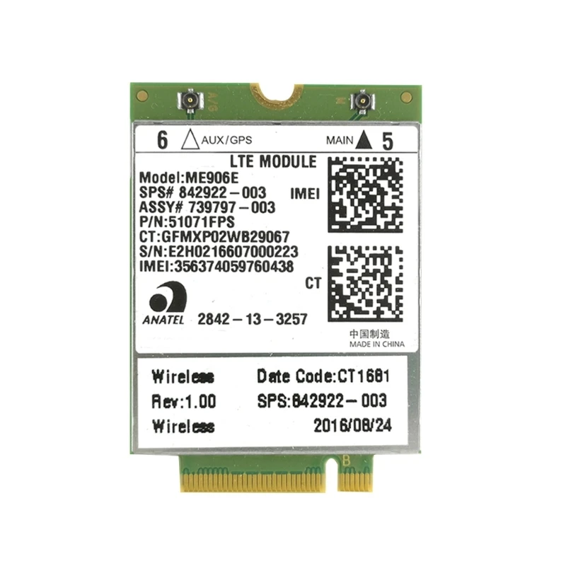 High Speed LTE Module for ZBOOK 14 15 Unlocked NGFF Card withGPS and 4Ghz Card P9JB
High Speed LTE Module for ZBOOK 14 15 Unlocked NGFF Card withGPS and 4Ghz Card P9JB
