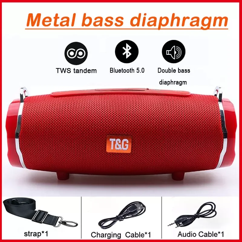 TG145C Wireless Waterproof Bluetooth Compatible Speaker TWS Outdoor 3D Stereo Subwoofer Music Center with Strap TF FM USB AUX Po
TG145C Wireless Waterproof Bluetooth Compatible Speaker TWS Outdoor 3D Stereo Subwoofer Music Center with Strap TF FM USB AUX Po