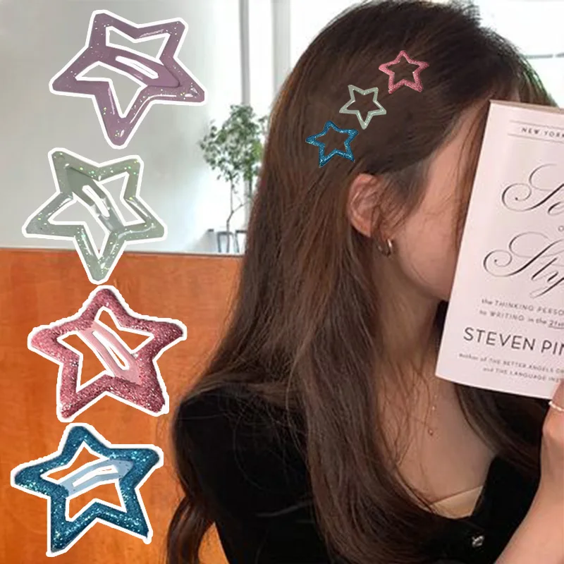 2Pcs/Set Cute Star Hair Clips Shinny Star Metal Snap Clip BB Clips Glitter Side Bangs Hairpins Barrettes Kids Hair Accessories
2Pcs/Set Cute Star Hair Clips Shinny Star Metal Snap Clip BB Clips Glitter Side Bangs Hairpins Barrettes Kids Hair Accessories